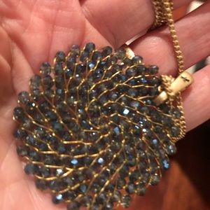 Ralph Lauren iridescent blue beaded necklace